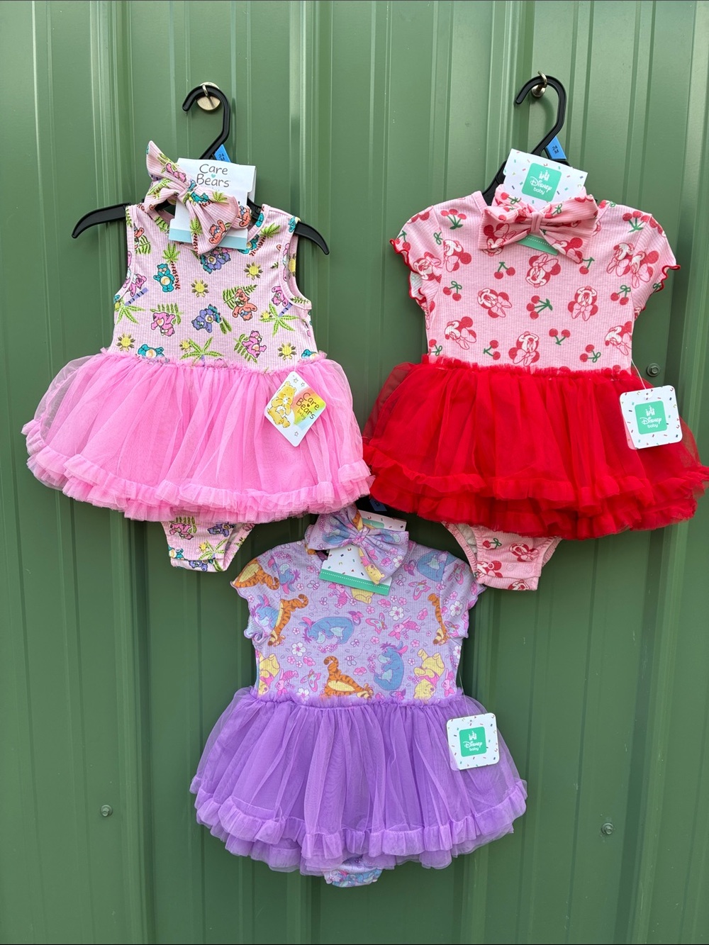 Baby Girls Fun Tutu Dresses & Matching Bow Headband 3-Pack Size 24M